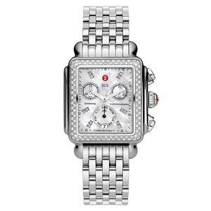 Michele Deco Day MOP Dial Diamonds Steel Ladies Watch (MWW06P000099)